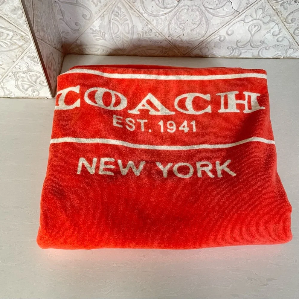 COACH- Beach Towel- Huge, Vibrant Red Color